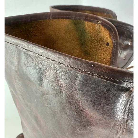 *Flawed Freebird Coal Boots Distressed Leather Tall Lace Up Western Festival 8 - Picture 14 of 16